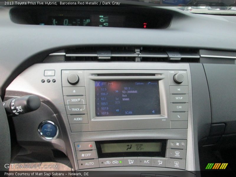 Barcelona Red Metallic / Dark Gray 2013 Toyota Prius Five Hybrid