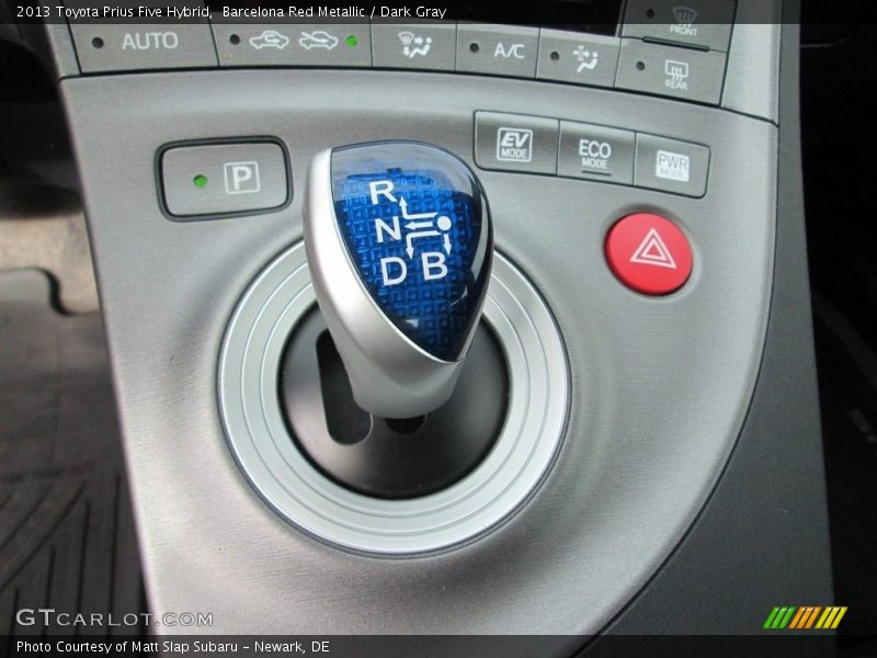 Barcelona Red Metallic / Dark Gray 2013 Toyota Prius Five Hybrid