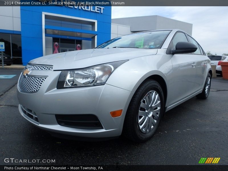 Silver Ice Metallic / Jet Black/Medium Titanium 2014 Chevrolet Cruze LS