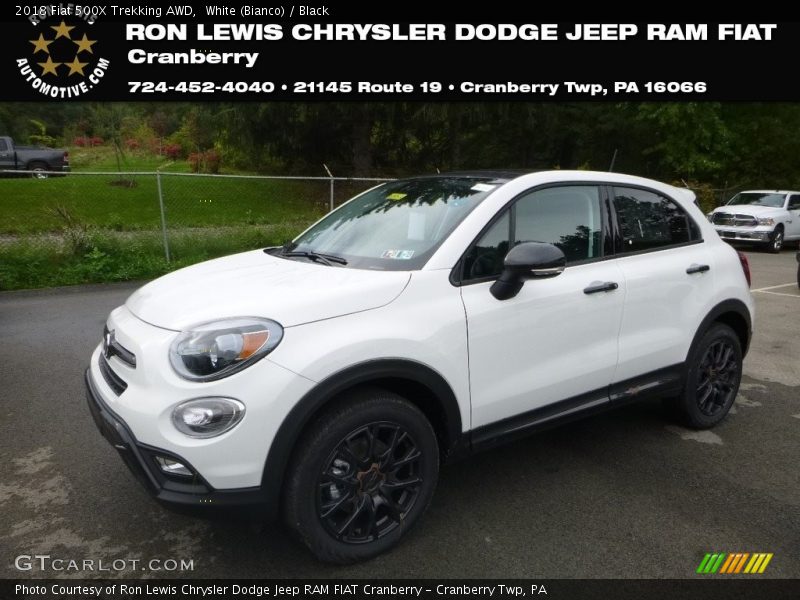 White (Bianco) / Black 2018 Fiat 500X Trekking AWD