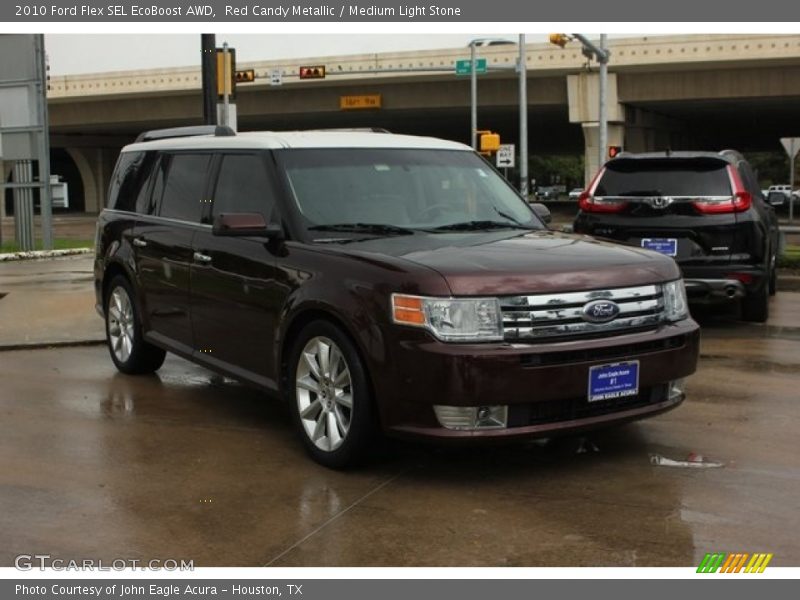 Red Candy Metallic / Medium Light Stone 2010 Ford Flex SEL EcoBoost AWD