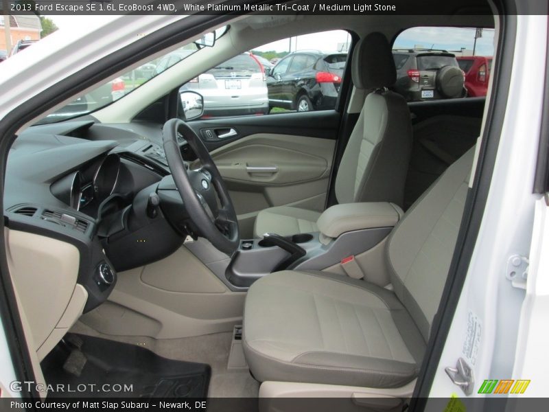 White Platinum Metallic Tri-Coat / Medium Light Stone 2013 Ford Escape SE 1.6L EcoBoost 4WD