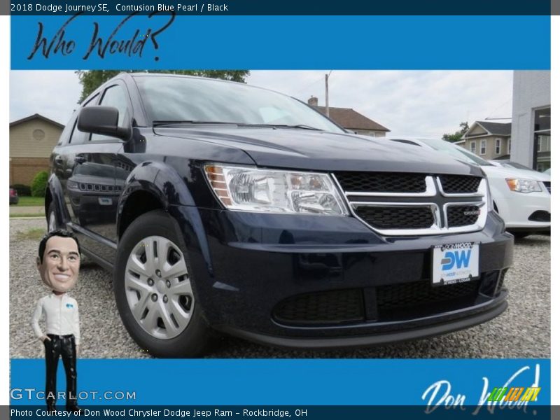 Contusion Blue Pearl / Black 2018 Dodge Journey SE