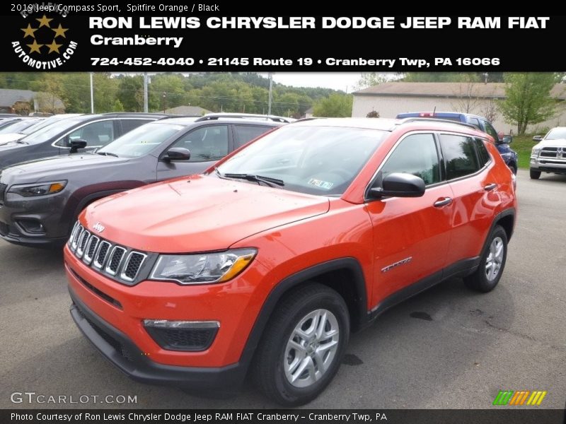 Spitfire Orange / Black 2019 Jeep Compass Sport