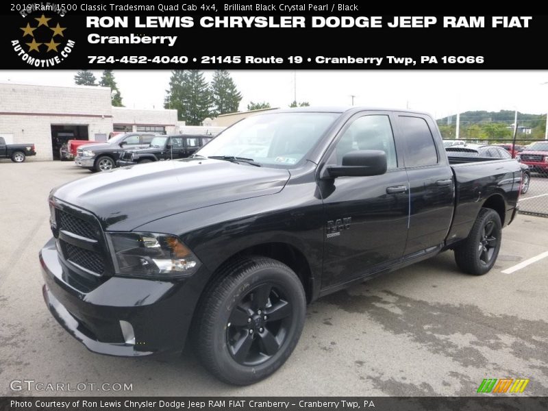 Brilliant Black Crystal Pearl / Black 2019 Ram 1500 Classic Tradesman Quad Cab 4x4