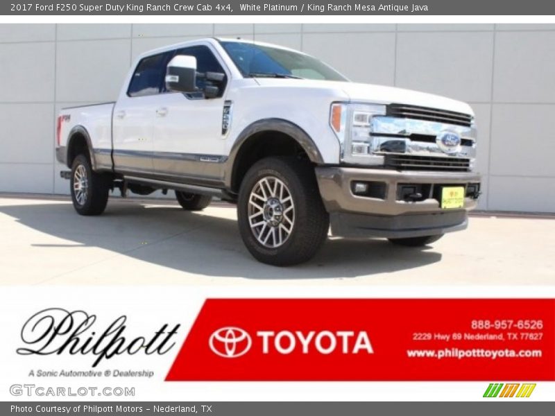 White Platinum / King Ranch Mesa Antique Java 2017 Ford F250 Super Duty King Ranch Crew Cab 4x4