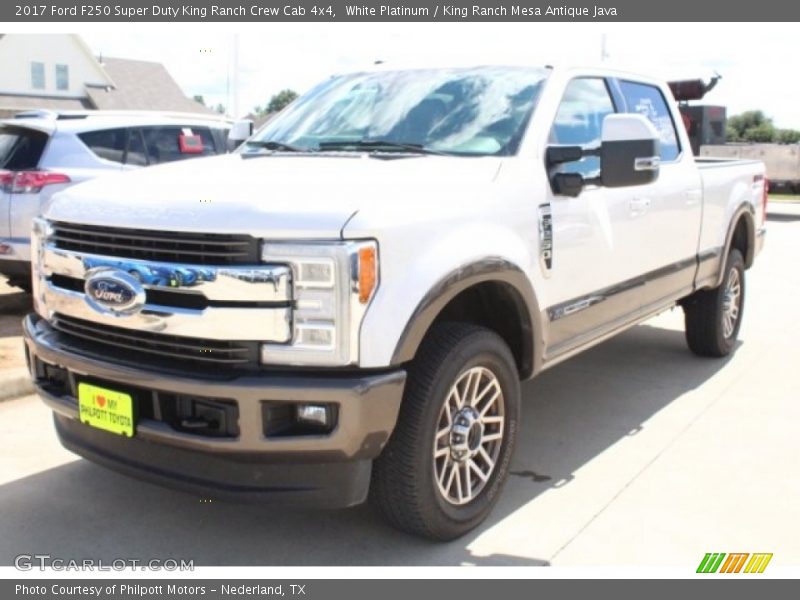 White Platinum / King Ranch Mesa Antique Java 2017 Ford F250 Super Duty King Ranch Crew Cab 4x4