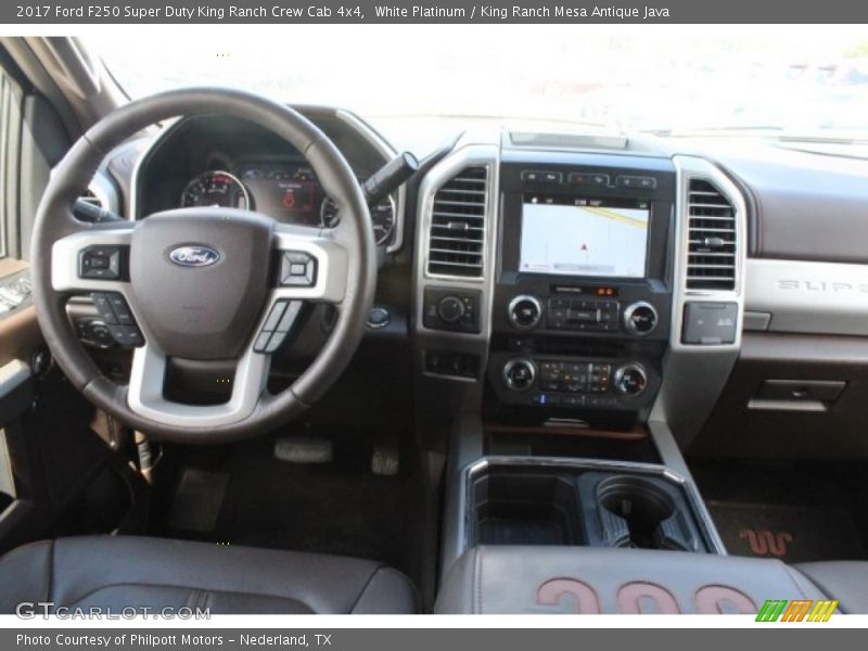 White Platinum / King Ranch Mesa Antique Java 2017 Ford F250 Super Duty King Ranch Crew Cab 4x4