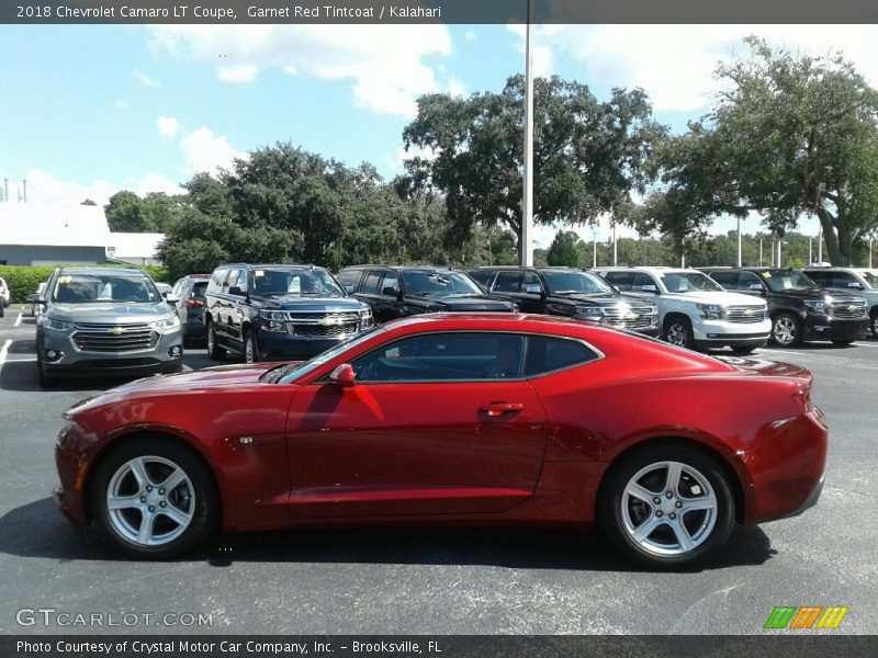 Garnet Red Tintcoat / Kalahari 2018 Chevrolet Camaro LT Coupe