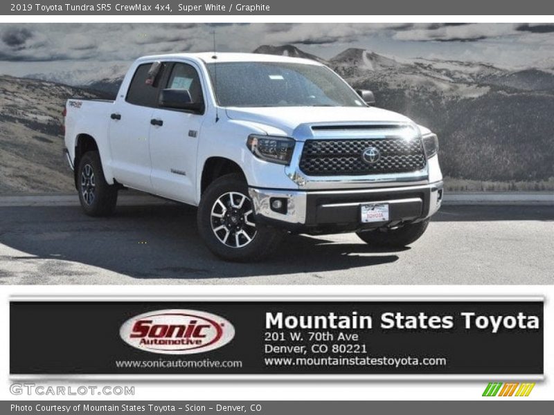 Super White / Graphite 2019 Toyota Tundra SR5 CrewMax 4x4