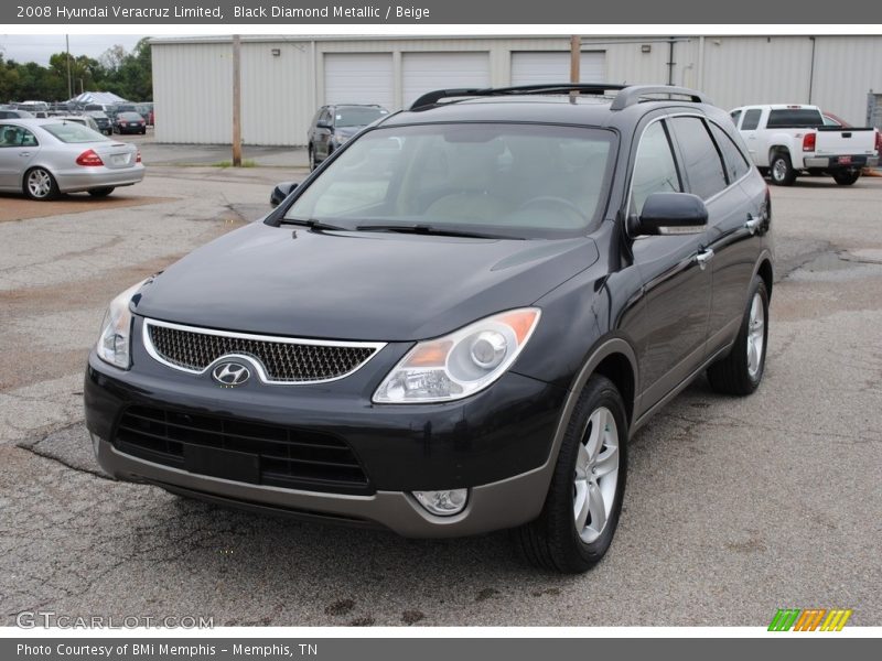 Black Diamond Metallic / Beige 2008 Hyundai Veracruz Limited