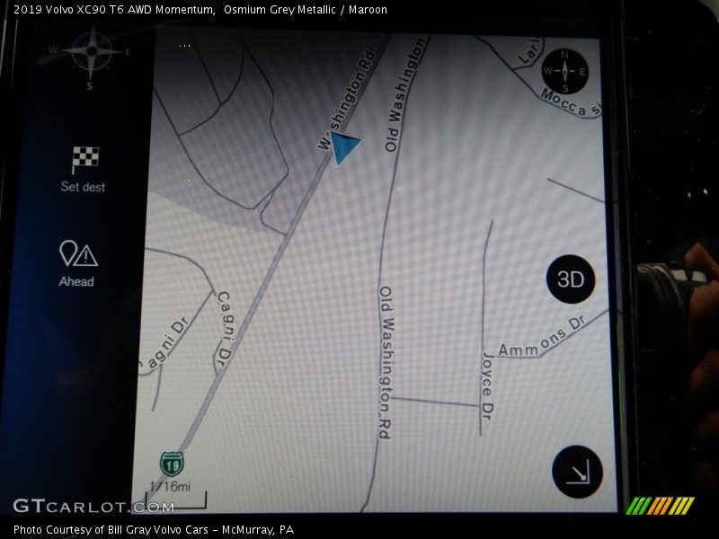 Osmium Grey Metallic / Maroon 2019 Volvo XC90 T6 AWD Momentum