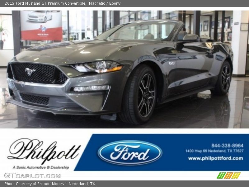 Magnetic / Ebony 2019 Ford Mustang GT Premium Convertible