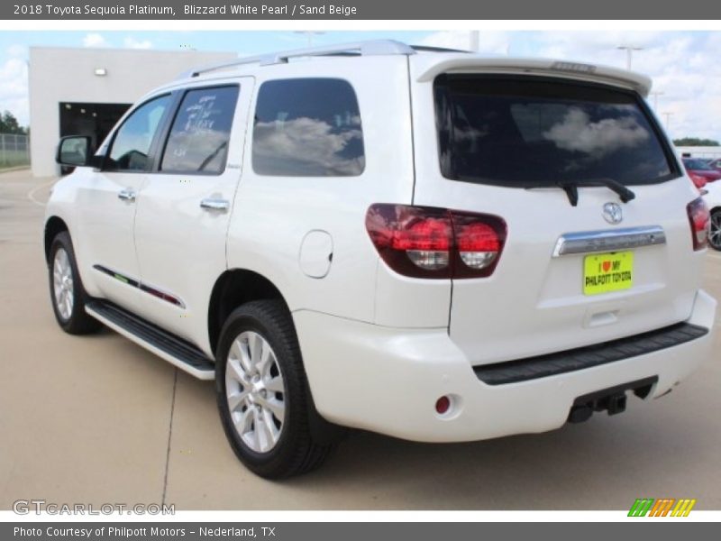 Blizzard White Pearl / Sand Beige 2018 Toyota Sequoia Platinum