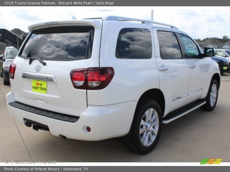 Blizzard White Pearl / Sand Beige 2018 Toyota Sequoia Platinum