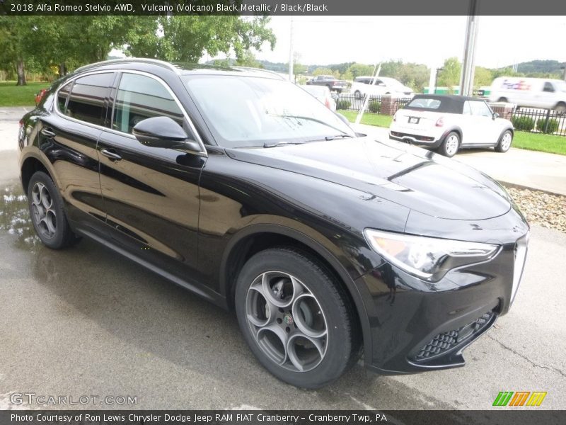 Vulcano (Volcano) Black Metallic / Black/Black 2018 Alfa Romeo Stelvio AWD