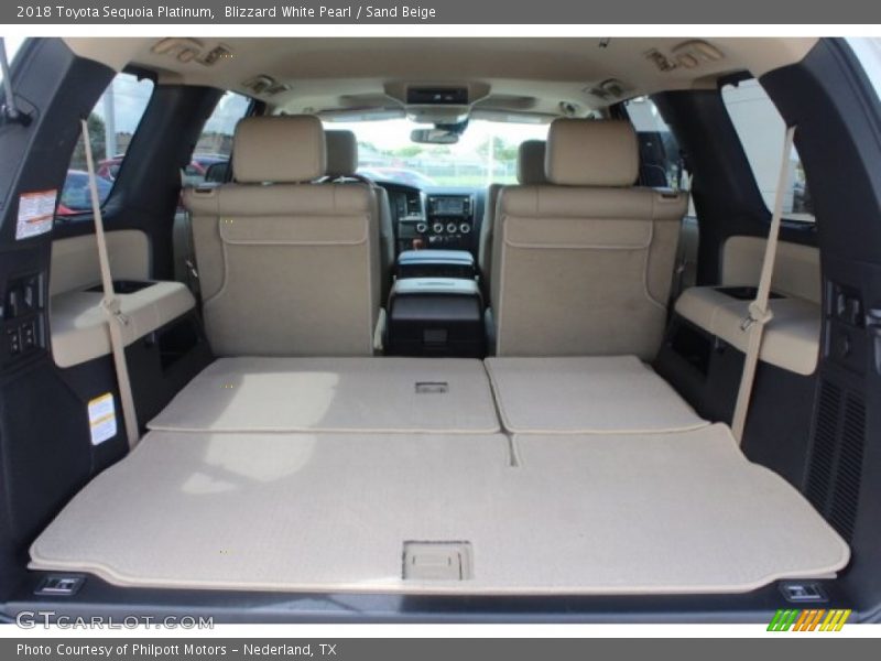 Blizzard White Pearl / Sand Beige 2018 Toyota Sequoia Platinum