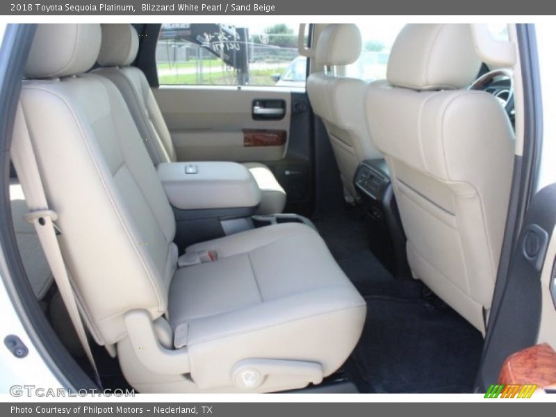 Blizzard White Pearl / Sand Beige 2018 Toyota Sequoia Platinum