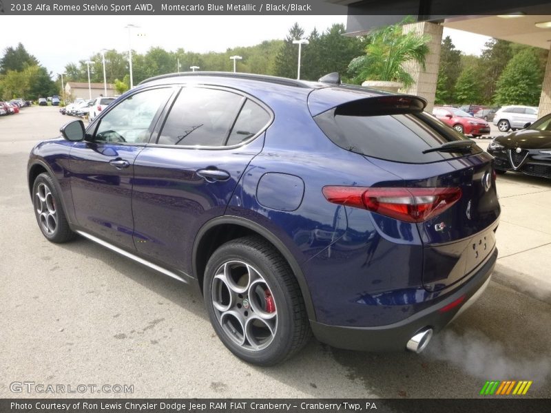 Montecarlo Blue Metallic / Black/Black 2018 Alfa Romeo Stelvio Sport AWD