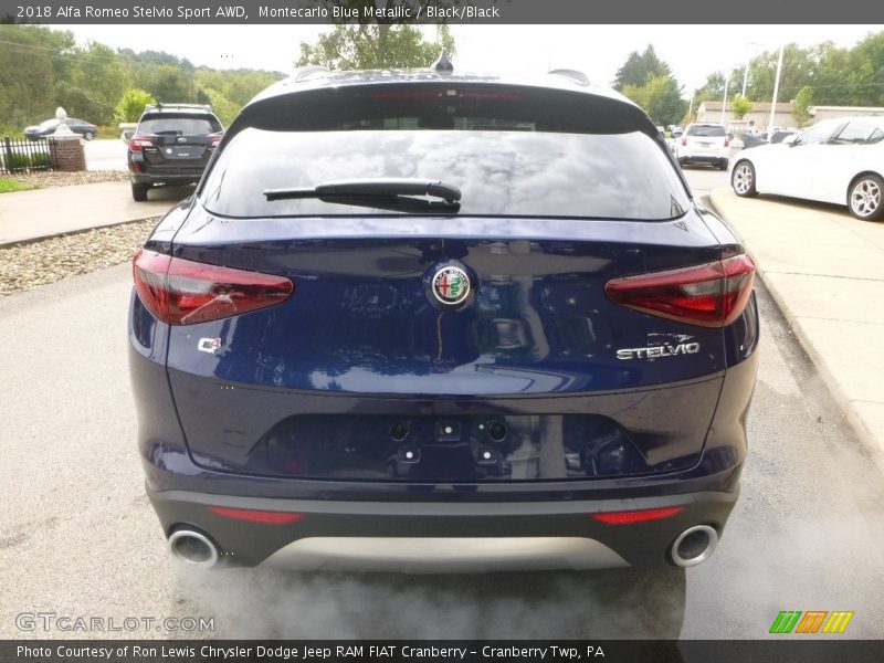 Montecarlo Blue Metallic / Black/Black 2018 Alfa Romeo Stelvio Sport AWD