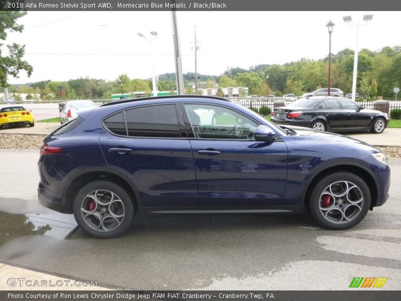 Montecarlo Blue Metallic / Black/Black 2018 Alfa Romeo Stelvio Sport AWD