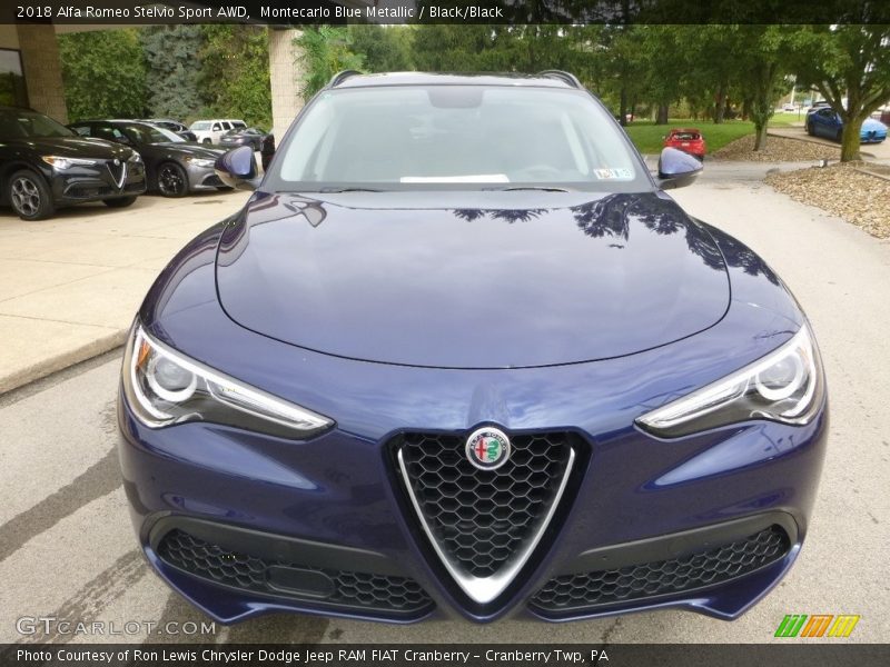 Montecarlo Blue Metallic / Black/Black 2018 Alfa Romeo Stelvio Sport AWD