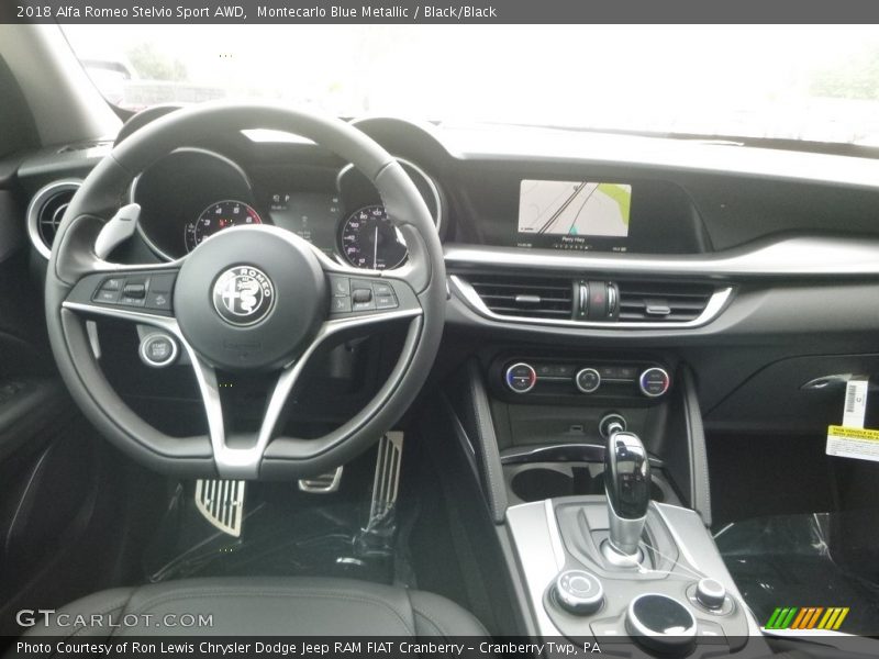 Montecarlo Blue Metallic / Black/Black 2018 Alfa Romeo Stelvio Sport AWD