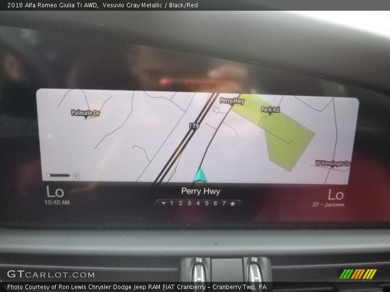 Vesuvio Gray Metallic / Black/Red 2018 Alfa Romeo Giulia Ti AWD