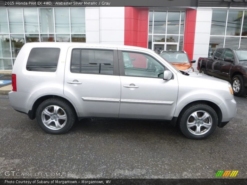 Alabaster Silver Metallic / Gray 2015 Honda Pilot EX 4WD