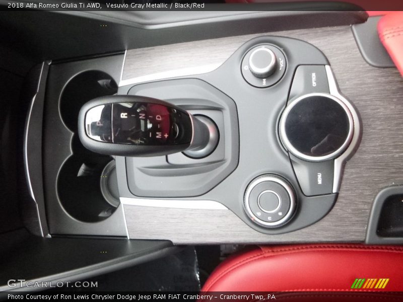 Vesuvio Gray Metallic / Black/Red 2018 Alfa Romeo Giulia Ti AWD