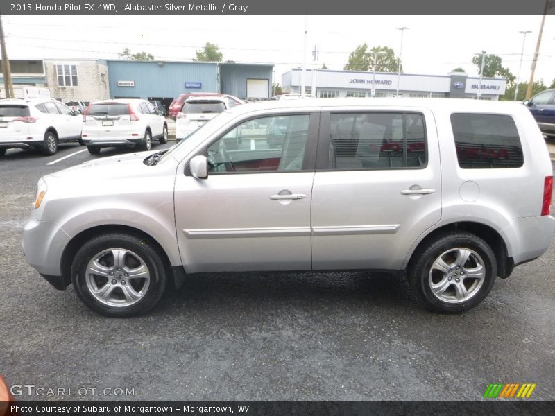 Alabaster Silver Metallic / Gray 2015 Honda Pilot EX 4WD