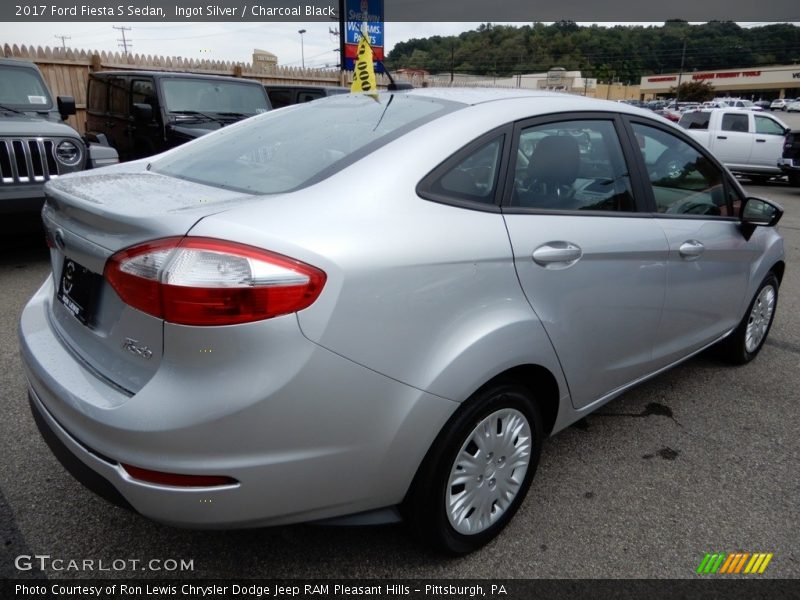 Ingot Silver / Charcoal Black 2017 Ford Fiesta S Sedan