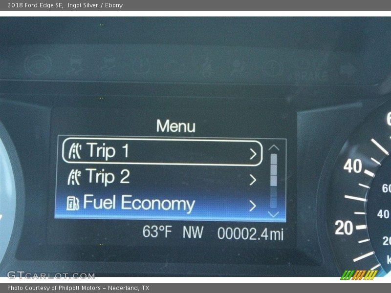 Ingot Silver / Ebony 2018 Ford Edge SE