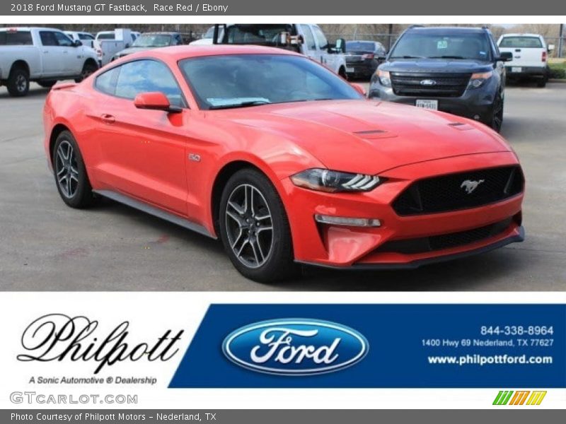 Race Red / Ebony 2018 Ford Mustang GT Fastback