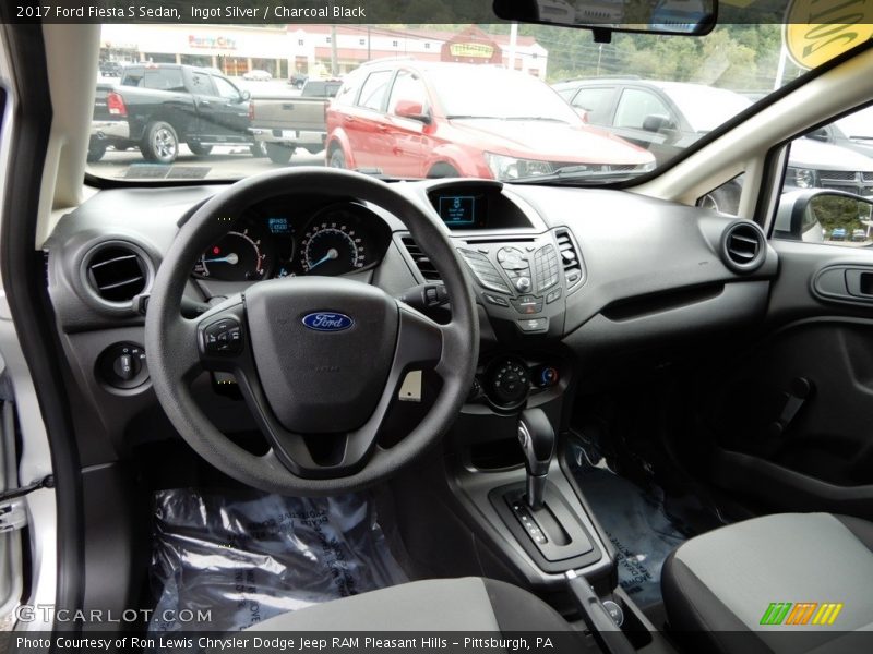 Ingot Silver / Charcoal Black 2017 Ford Fiesta S Sedan