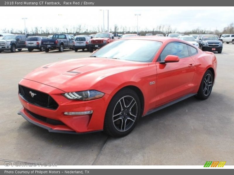 Front 3/4 View of 2018 Mustang GT Fastback
