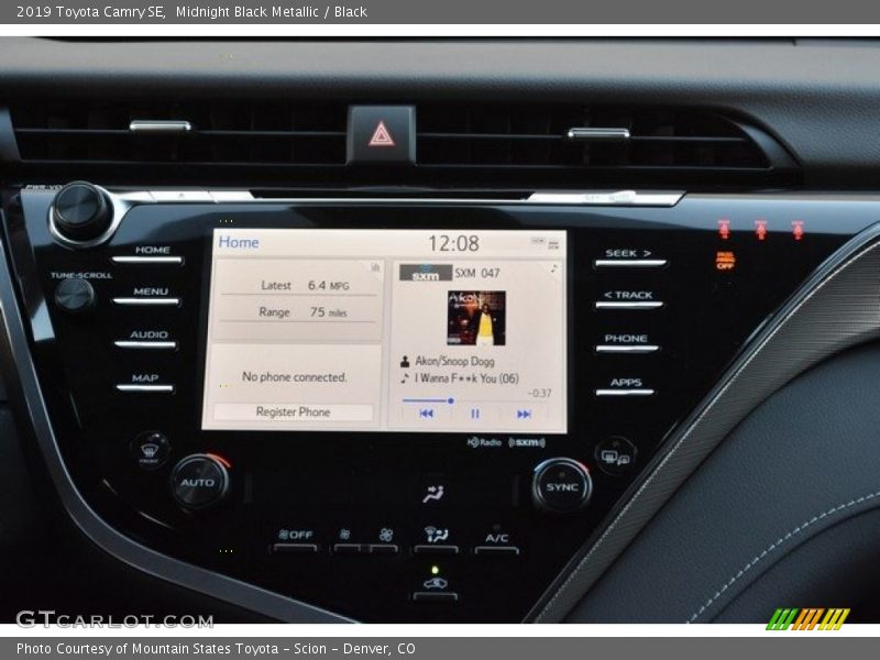 Midnight Black Metallic / Black 2019 Toyota Camry SE