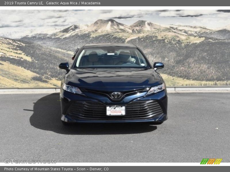 Galactic Aqua Mica / Macadamia 2019 Toyota Camry LE