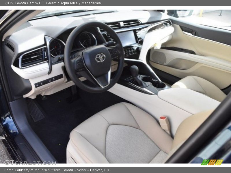 Galactic Aqua Mica / Macadamia 2019 Toyota Camry LE