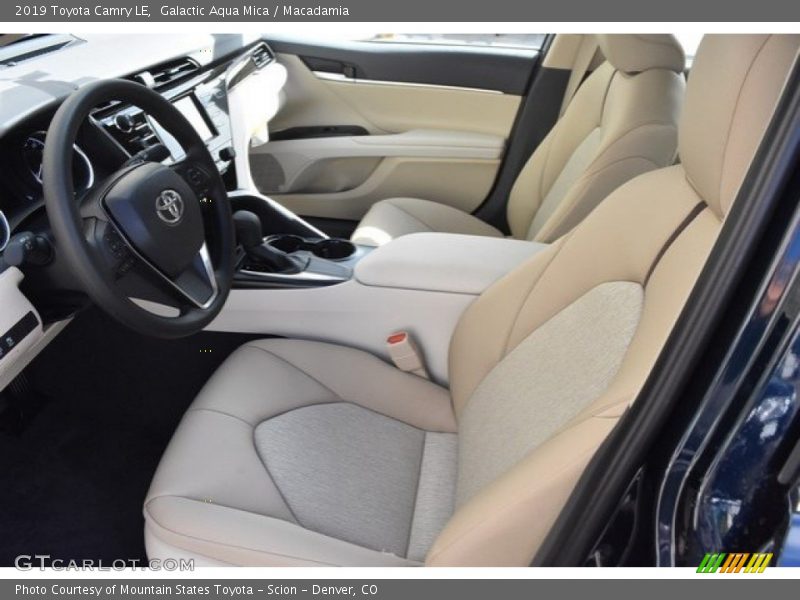 Galactic Aqua Mica / Macadamia 2019 Toyota Camry LE