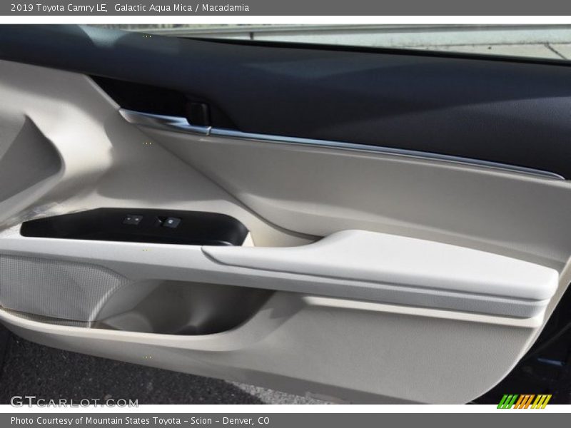 Galactic Aqua Mica / Macadamia 2019 Toyota Camry LE