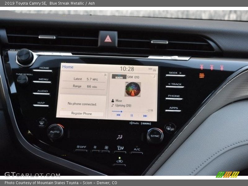 Blue Streak Metallic / Ash 2019 Toyota Camry SE