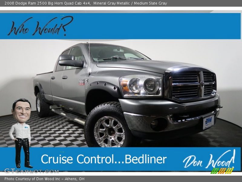 Mineral Gray Metallic / Medium Slate Gray 2008 Dodge Ram 2500 Big Horn Quad Cab 4x4