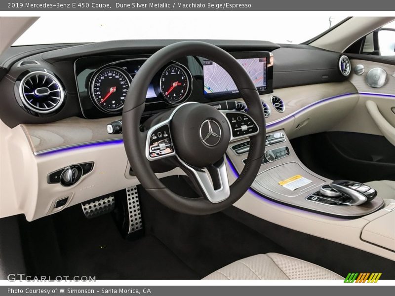 Dune Silver Metallic / Macchiato Beige/Espresso 2019 Mercedes-Benz E 450 Coupe