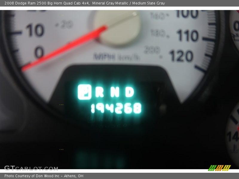 Mineral Gray Metallic / Medium Slate Gray 2008 Dodge Ram 2500 Big Horn Quad Cab 4x4