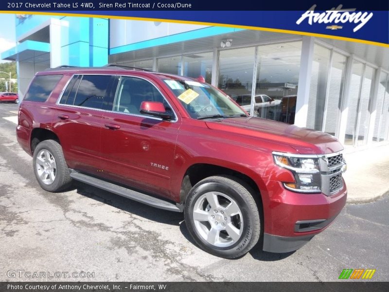 Siren Red Tintcoat / Cocoa/Dune 2017 Chevrolet Tahoe LS 4WD