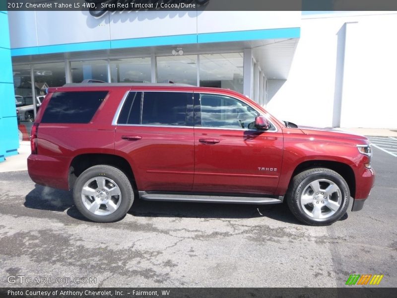 Siren Red Tintcoat / Cocoa/Dune 2017 Chevrolet Tahoe LS 4WD