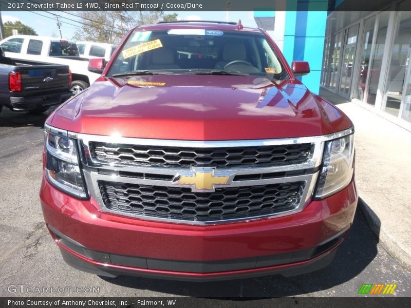 Siren Red Tintcoat / Cocoa/Dune 2017 Chevrolet Tahoe LS 4WD