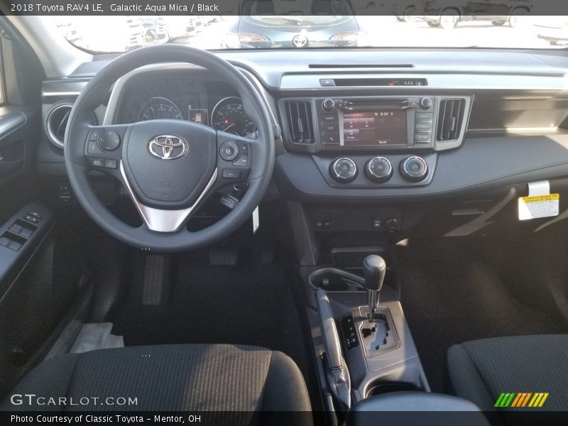 Galactic Aqua Mica / Black 2018 Toyota RAV4 LE