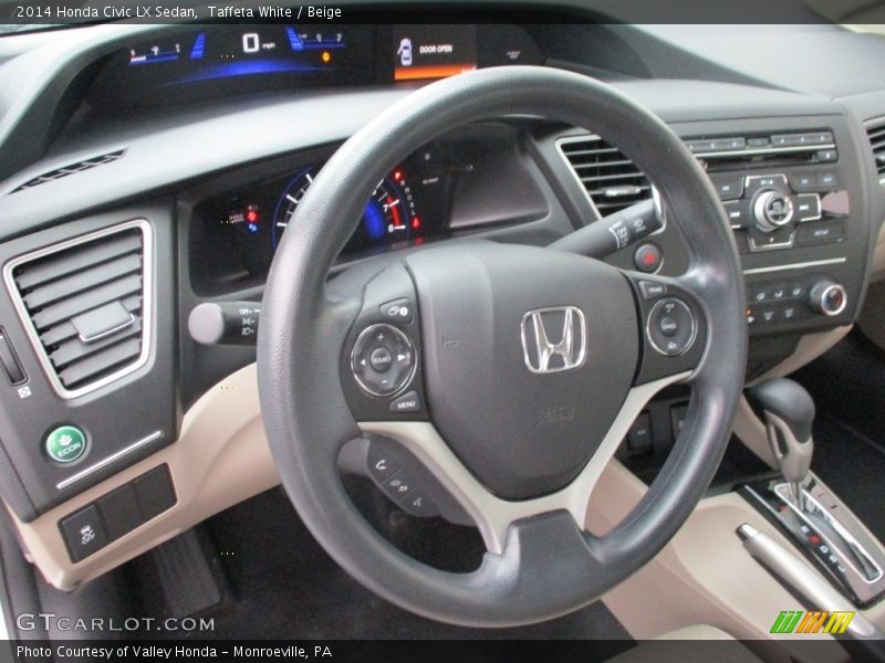 Taffeta White / Beige 2014 Honda Civic LX Sedan